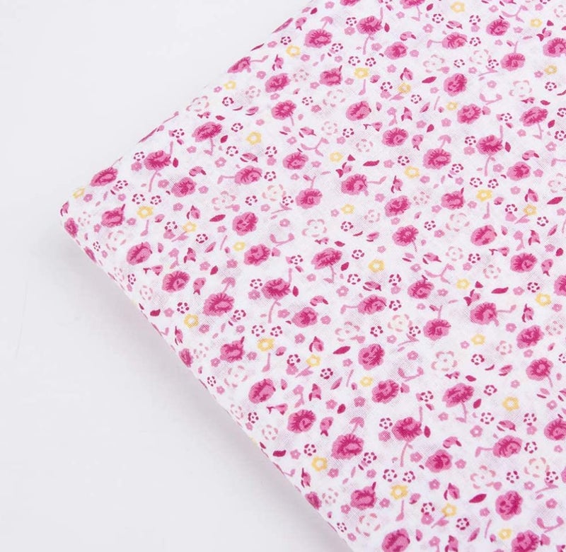 Antetek 7Pcs 20" x 20" Cotton Fabric DIY Making Supplies Quilting Patchwork Fabric Fat Quarter Bundles DIY for Quilting Cotton Patchwork Cushions (Mix Flowers, 20" x 20") - Image 3